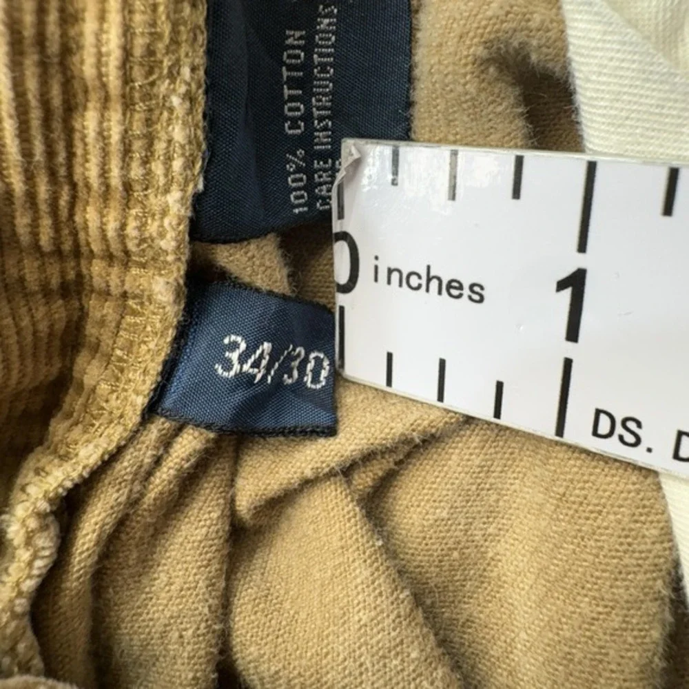Polo‎ Ralph Lauren Pants Mens 34 Brown Corduroy Straight Leg Chino Casual